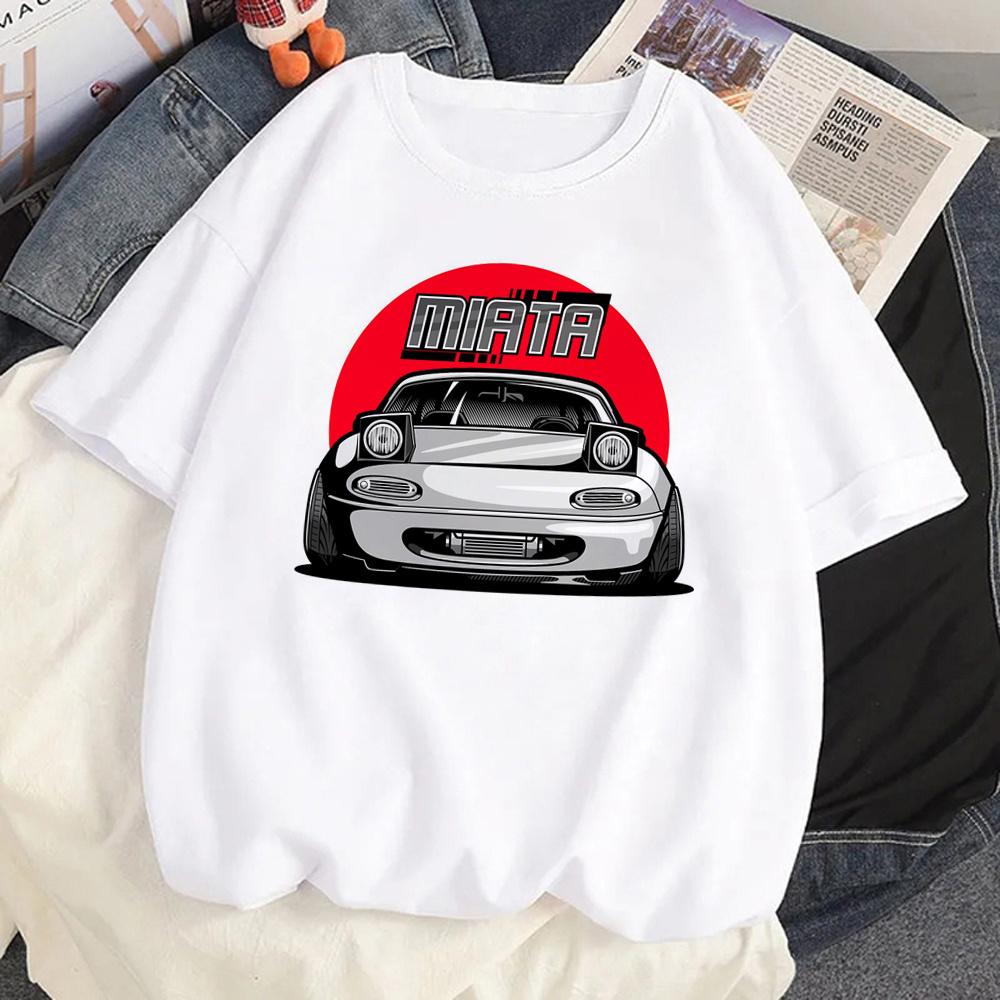 Miata T Shirt Women Funny Streetwear Tshirt Female Streetwear 2000s Manga Clothing