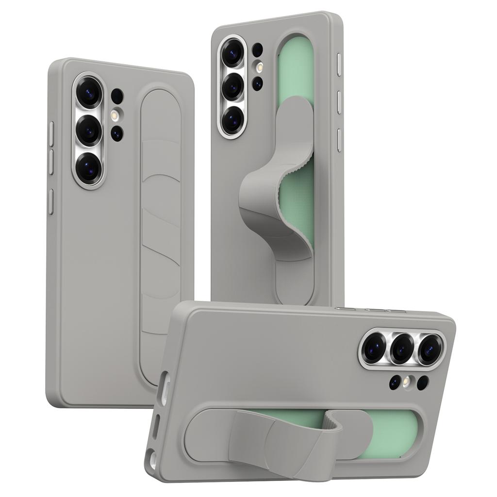 For Samsung Galaxy S25 Ultra Case Smart Key Invisible Wristband Kickstand PC+Silicone Phone Cover