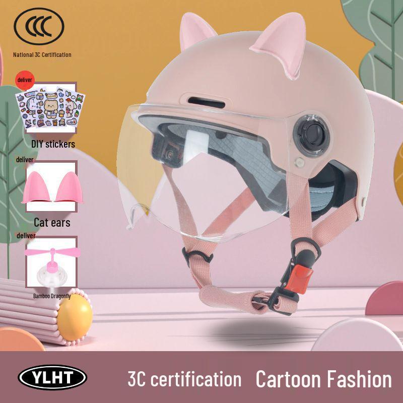 3C Certified Kids' Safety Helmet for Electric Scooters, Motorcycles, Ages 4-14, Free Shipping