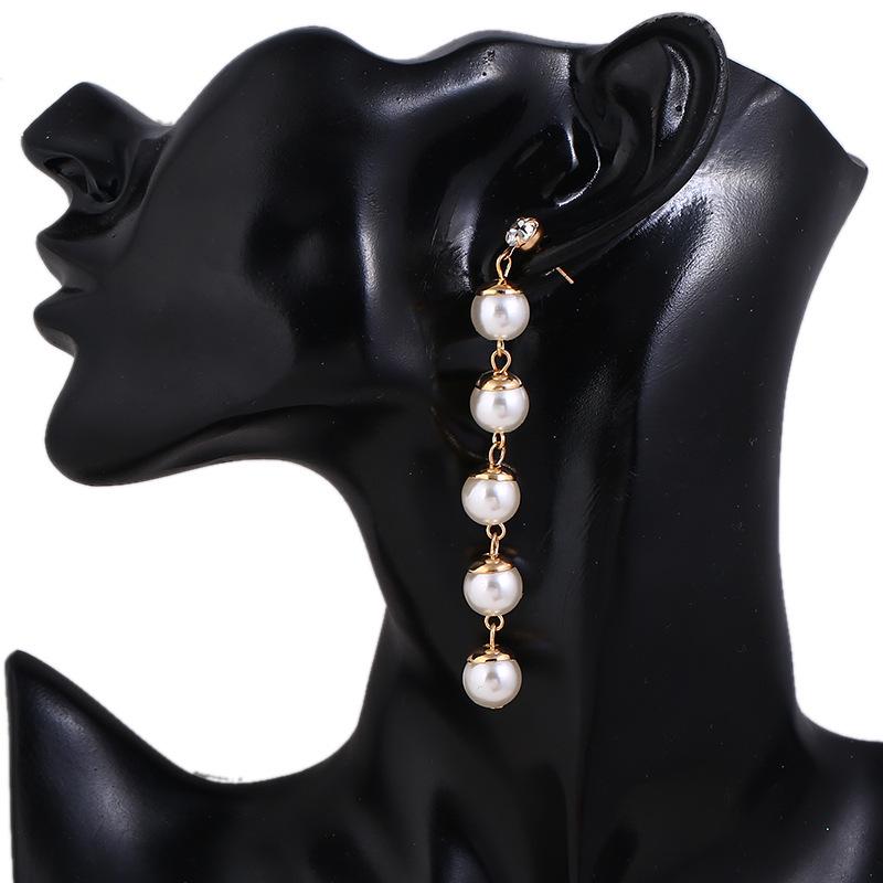 Elegant Korean Pearl Tassel Earrings - Versatile Long Dangle Personalized Jewelry for Women
