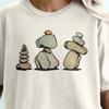 Rock Balancing T-Shirt, Zen Stones Tee, Minimalist Nature Shirt, Yoga Gift