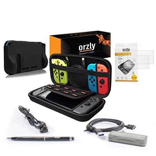 Accessoire Nintendo Switch - Orzly Ultimate Pack - Noir - Housse Gamebag - Filaire