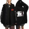 Naruto Men's Cardigan Hooded Sweatshirt Uchiha Itachi Anime Men Women Streetwear Harajuku Akatsuki Hoodies Sweatshirt Clothes