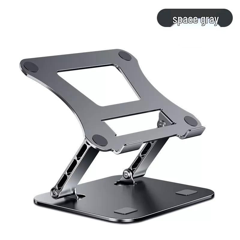 Adjustable Rotating Laptop Stand with Cooling Feature and Height Adjustment for Desktop or Office Use