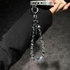Mobile Phone Lanyard With Crystal Cube Beads For Fashionable Casual Use