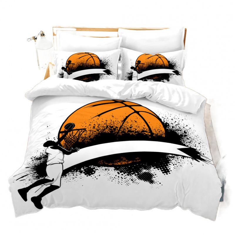Basketball Comics Three-Piece Bedding Home Textile Quilt Cover Four-Piece Children'S Bedding