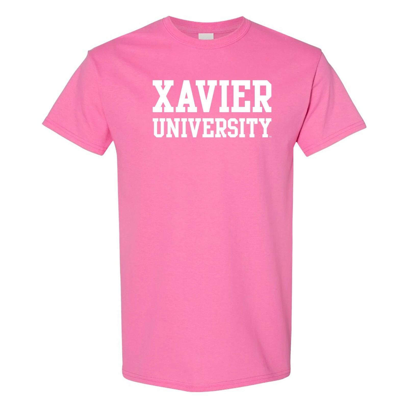 Xavier Musketeers Basic Block Pink T-Shirt - Azalea 4XL
