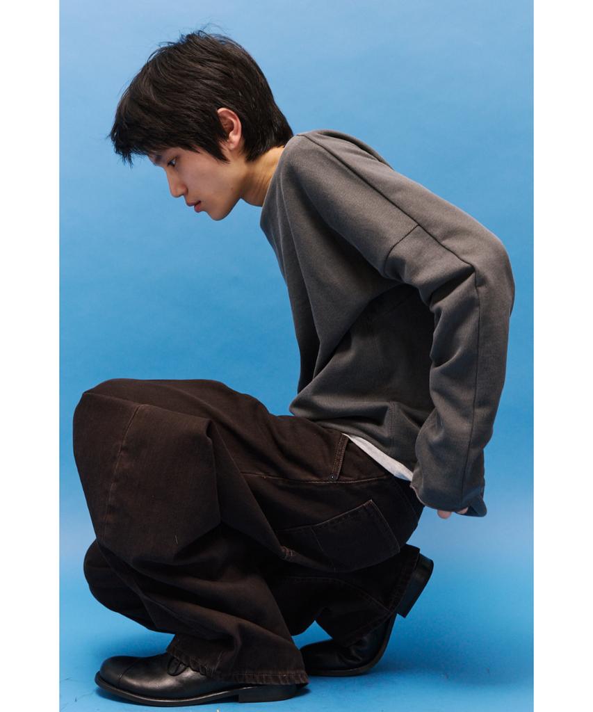 Haechinglum Dolman Sleeve Tee Dyed Charcoal