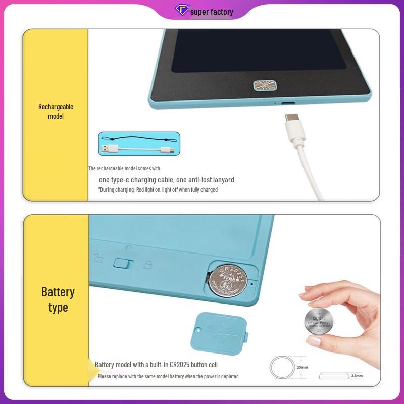 Kids' 9-inch LCD Rechargeable Writing Tablet