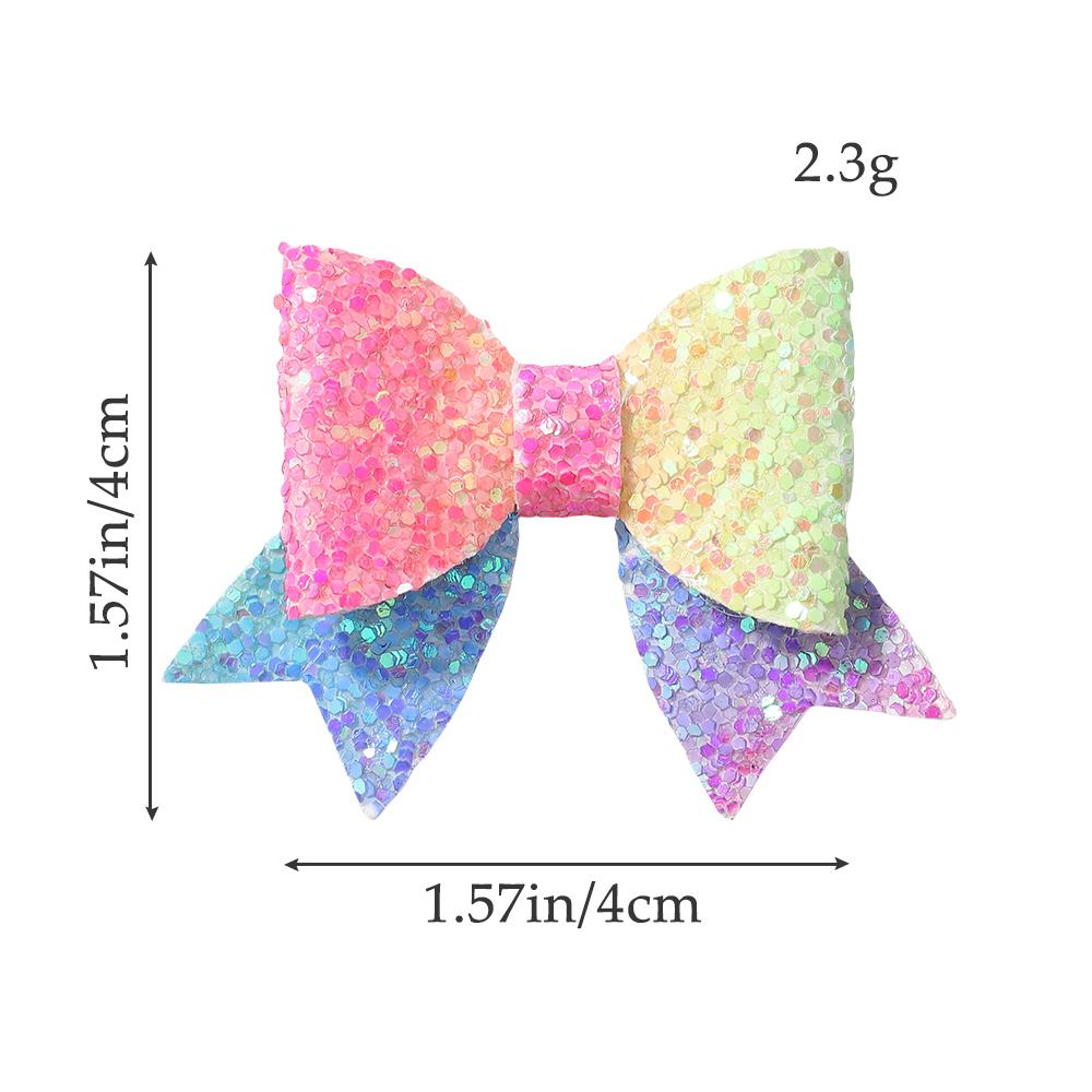 4Pcs Glitter Bows Hair Clips for Women Girls Cute Shinny Sequins Butterfly Hairpins Headwear Hairgrip Kids Hair Accessories