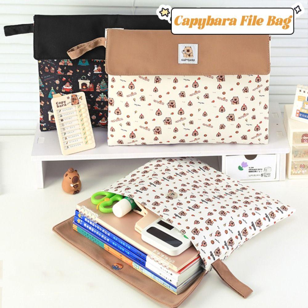 

Large Capacity File Bag Double-Layer Test Paper Storage Bag School Office 01