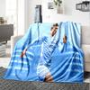 Haaland Spielerpose Flanelldecke, Weiches Polyester, Modernes Design, Ganzjahres für Camping, Reisen, Geschenke für Feiertage oder Geburtstage