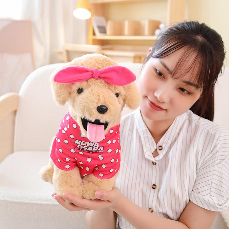 Cute Dressed Puppy Dog Doll Plush Toy Labrador Doll Children Sleeping Soothing Pillow Ragdoll