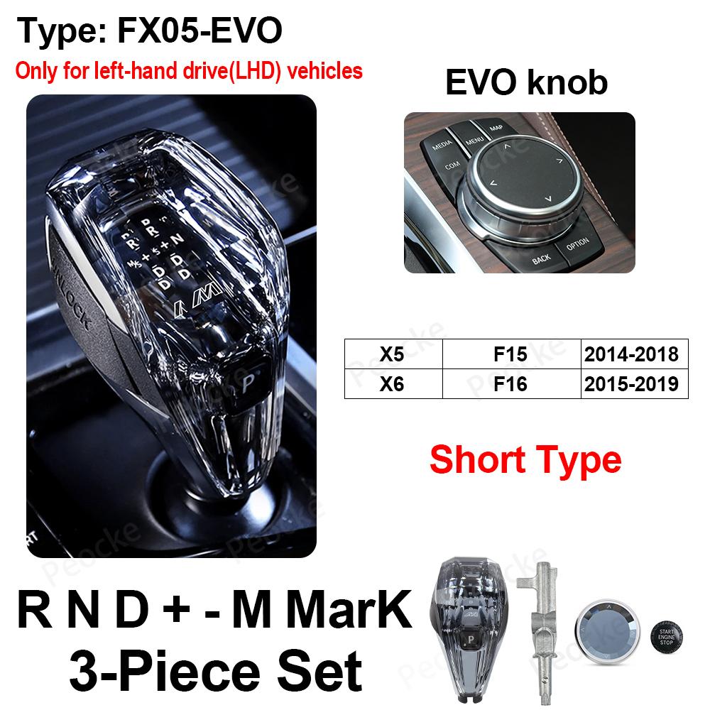 Crystal Gear Shift Knob Short Rod Type For BMW F33 F34 F36 F26 F20 F30 F22 F23 iX3 G08 G12 G32 G02 F18 F10 G30 Gearbox Handle