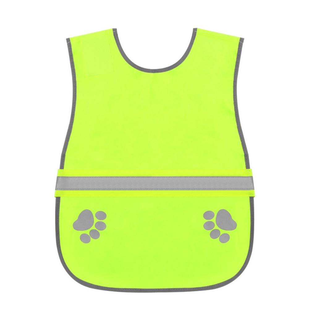 Pet Reflective Safety Vest Fluorescent Dog Clothes Dog Paw Night Wear Puppy Vest Night Wear