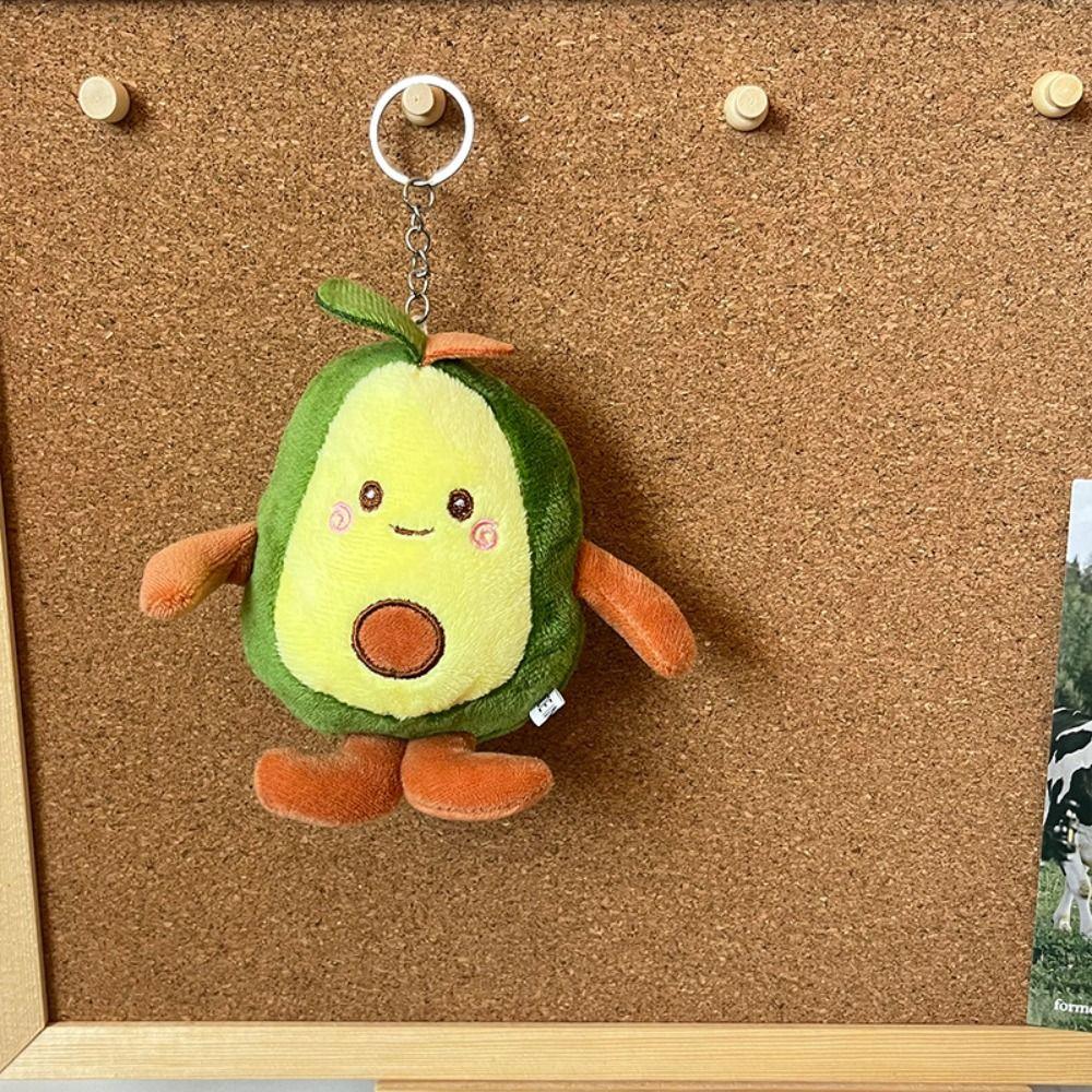 Cartoon Avocado Doll Pendant Stuffing Doll Plush Avocado Keyring  Backpack Ornament