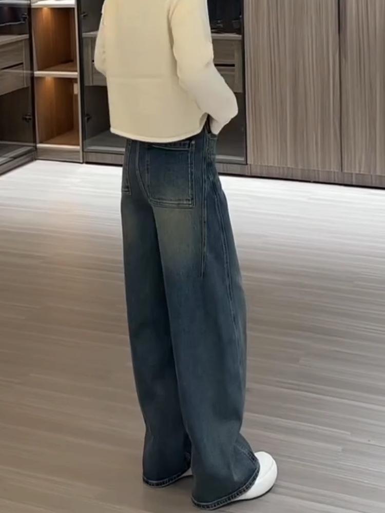 Plus Size Women's High Waist Wide Leg Jeans - Slimming Fit, Fall 2024 Collection