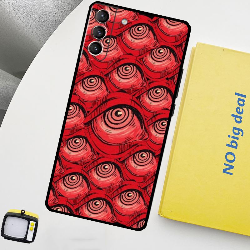 Scary Face Eyes Phone Case For Samsung Galaxy S25 Ultra S21 S22 S23 S24 Ultra S9 S10 S20 Plus S25 FE Cover
