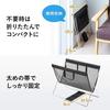 Sanwa Direct Folding Bag Stand, 5kg Weight Capacity, Mesh, Black, 200-CB020BK