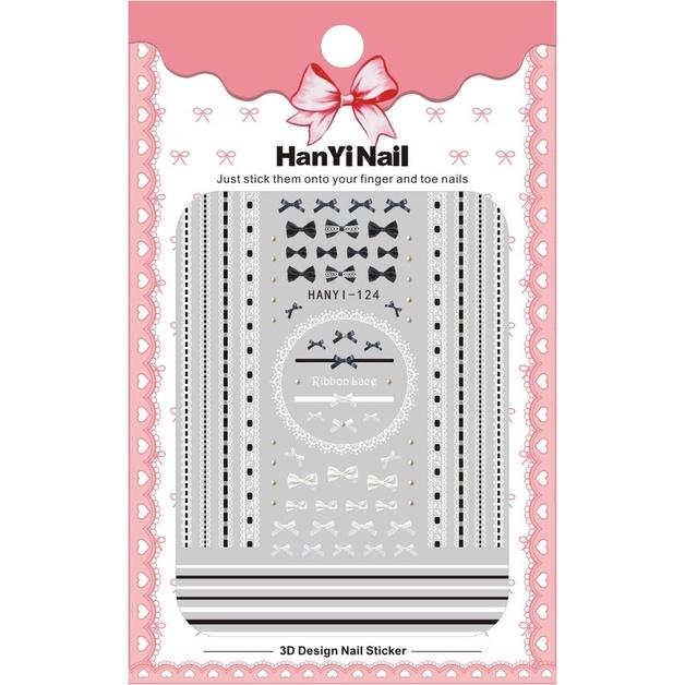 Ultra-thin Self-adhesive 3d Nail Sticker Ribbon Lace Flower Christmas Nail Decal Nail Art Decoration