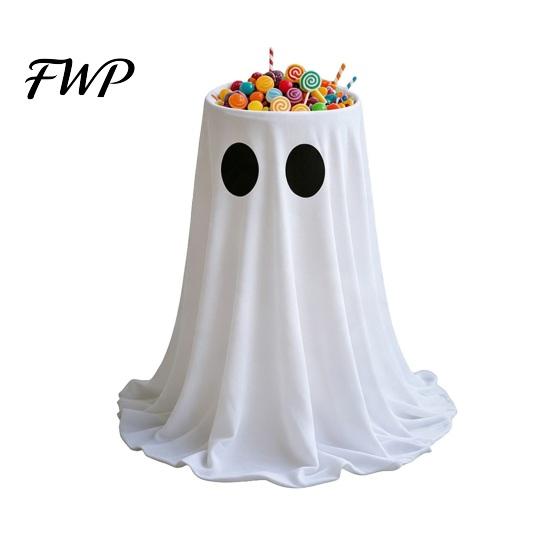 Large Candy Holder Halloween Ghost Bowl, Adjustable Height Holder, Trick or Spooky Party Decorations Treat Standing Storage Dish for Porch Lawn Garden