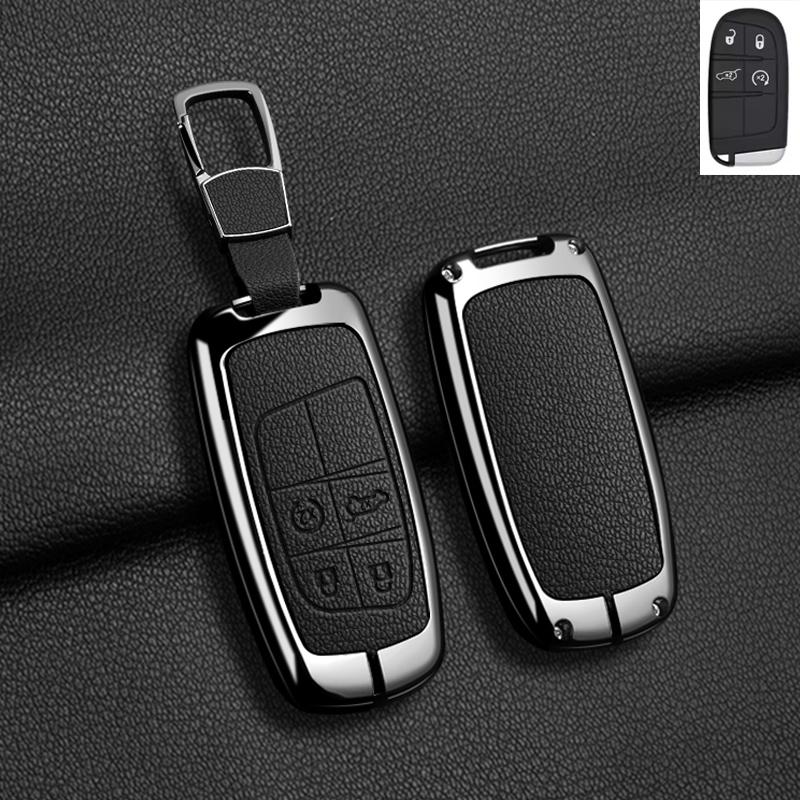 Metal Car Smart Key Case Cover Remote Control Protection Keyless Holder Fob Shell For Fiat Freemont Toro 500L 500X 2016-2018