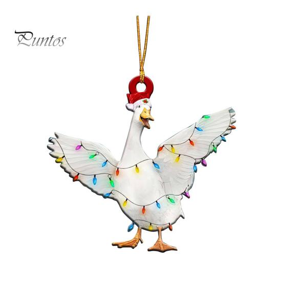 

Рождественские подвесные украшения в виде животных Коза Утка Кошка Панда Корова Акриловый многоразовый праздничный декор Рождественская елка Орнамент Подвеска Праздничные принадлежности Подарок Duck