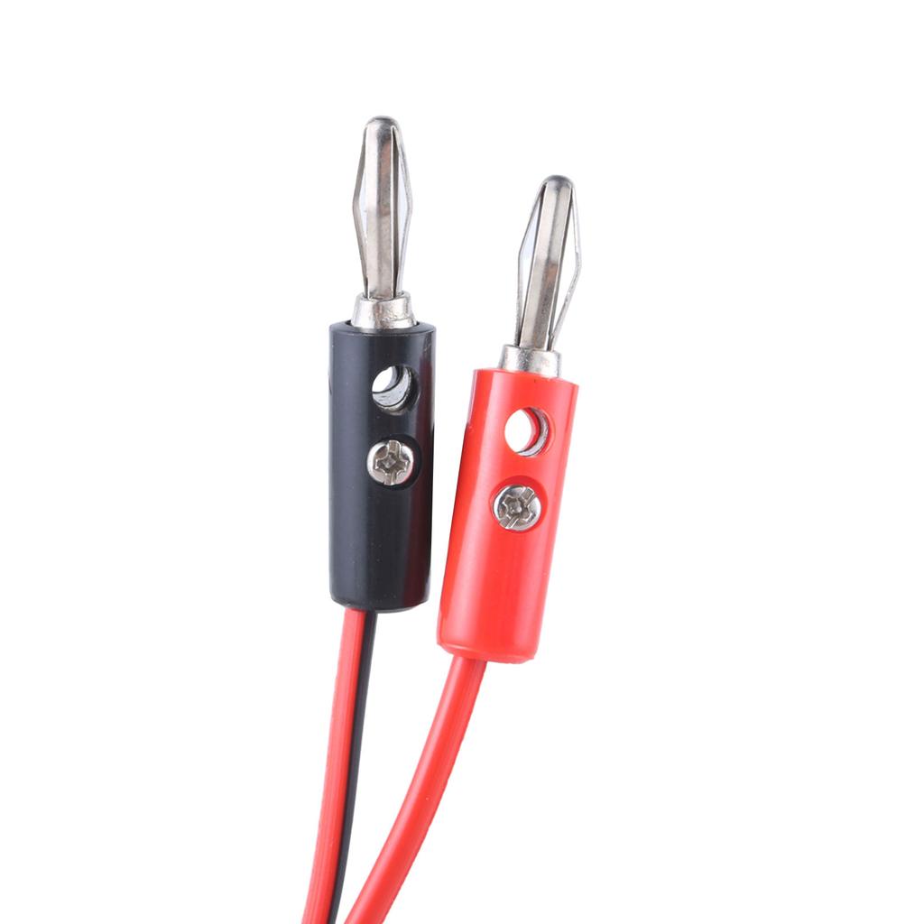Power Plug to Alligator Clip Cable Double Alligator Clips Power Test Cable 2 Plugs to 2 Clips Cable Length 1M
