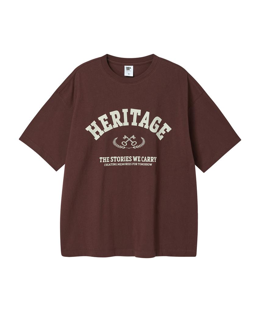BUBBLPIECE Heritage Logo T-Shirt_Brown