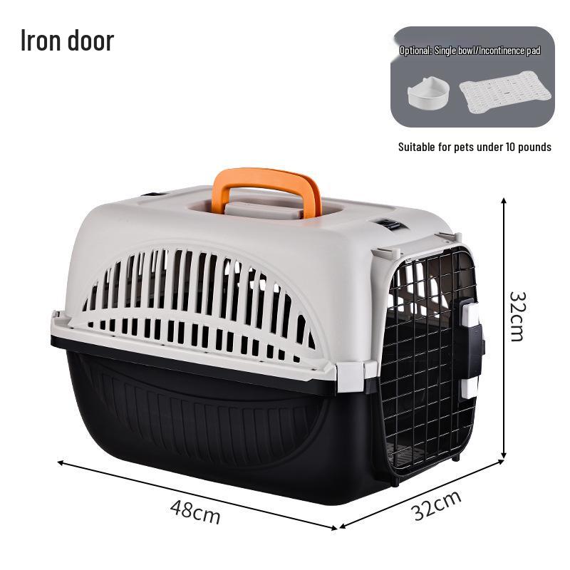 Lightweight Portable Cat Travel Cage - Breathable and Compact Pet Carrier