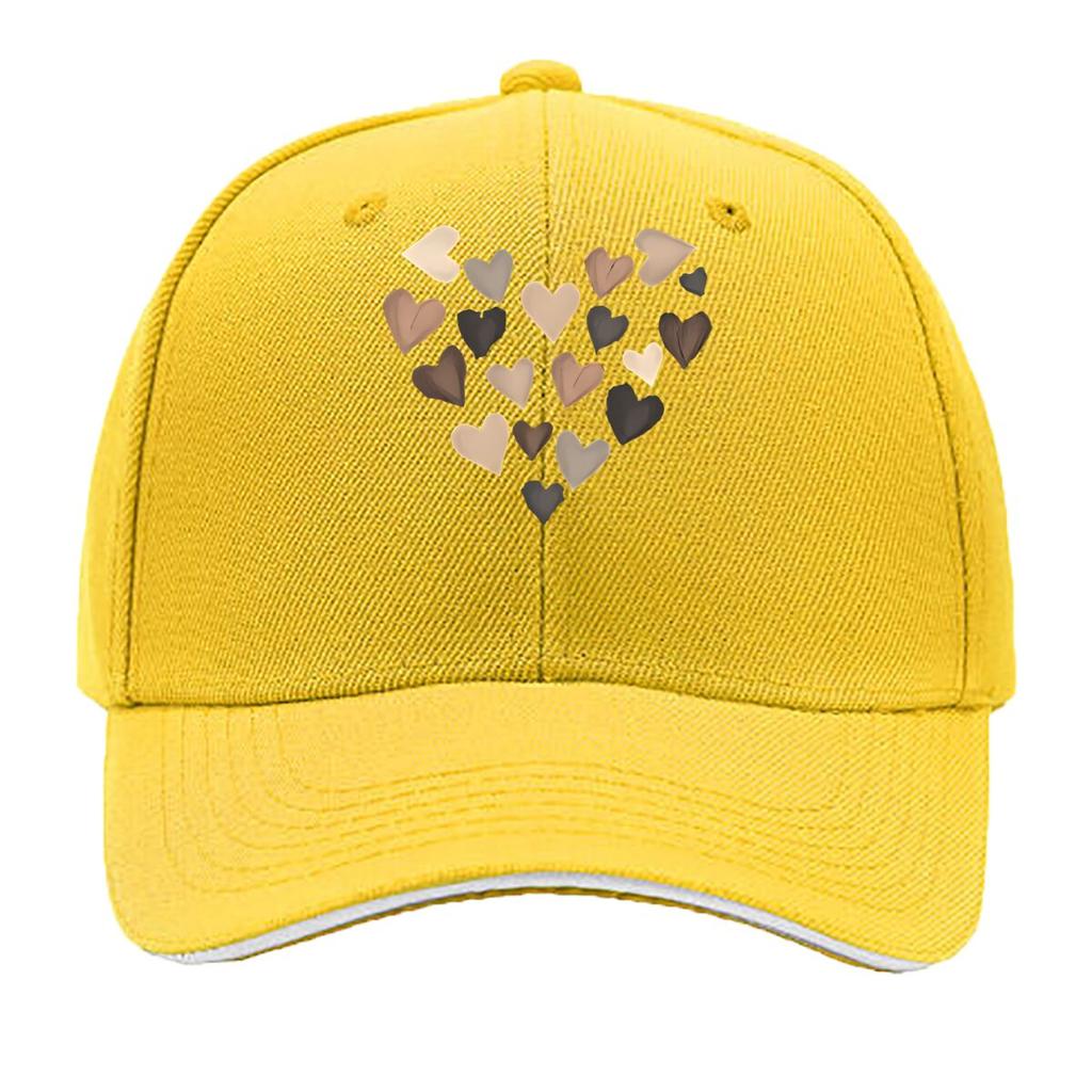 Neutral  Tone Heart Art Home Wall Decor Hip Hop Hat Fashion Outdoor Sports Sandwich Baseball Cap