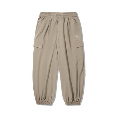 Li Ning X Jackie Chan Kollaboration Kung Fu Serie Sportlich Minimalistisch Einfarbig Locker Geschnitten Mit Bündchen Freizeithose Herren Unterteile Braun AKXV051-4