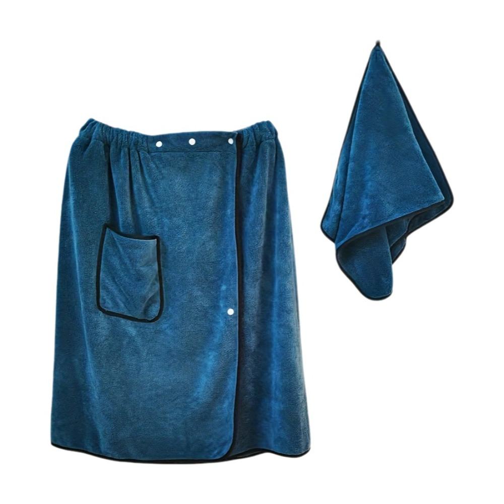 Coral Fleece Wearable Towel Soft Comfortable Beach Wrap Thick Design Bath Skirt  Pool Use