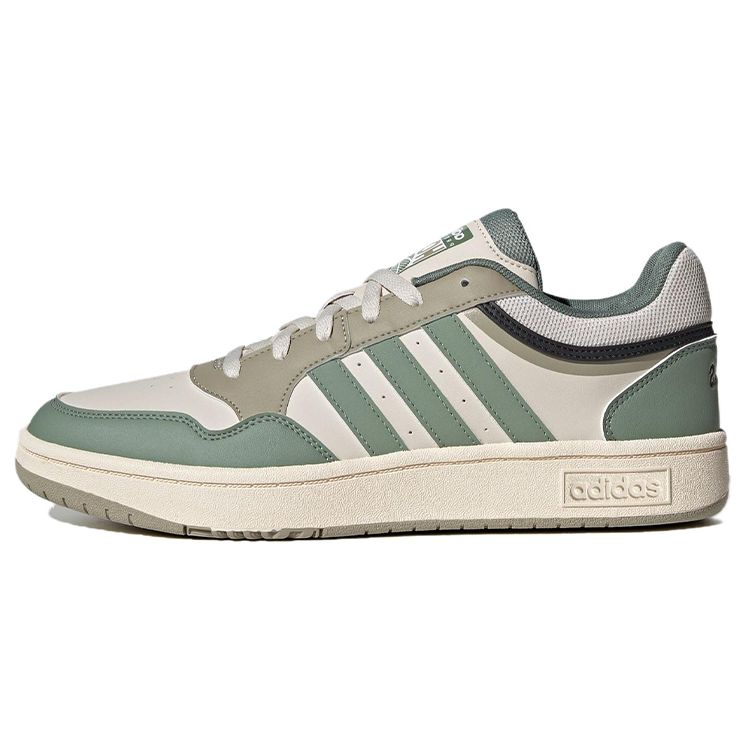 Adidas Neo Hoops 3.0 Durable Non-Slip Low-Top Skate Shoes Unisex Sneakers Gray Green IE8003