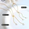 Trendy Imitation Pearl Necklace & Bracelet Jewelry Set - Niche Design Sense