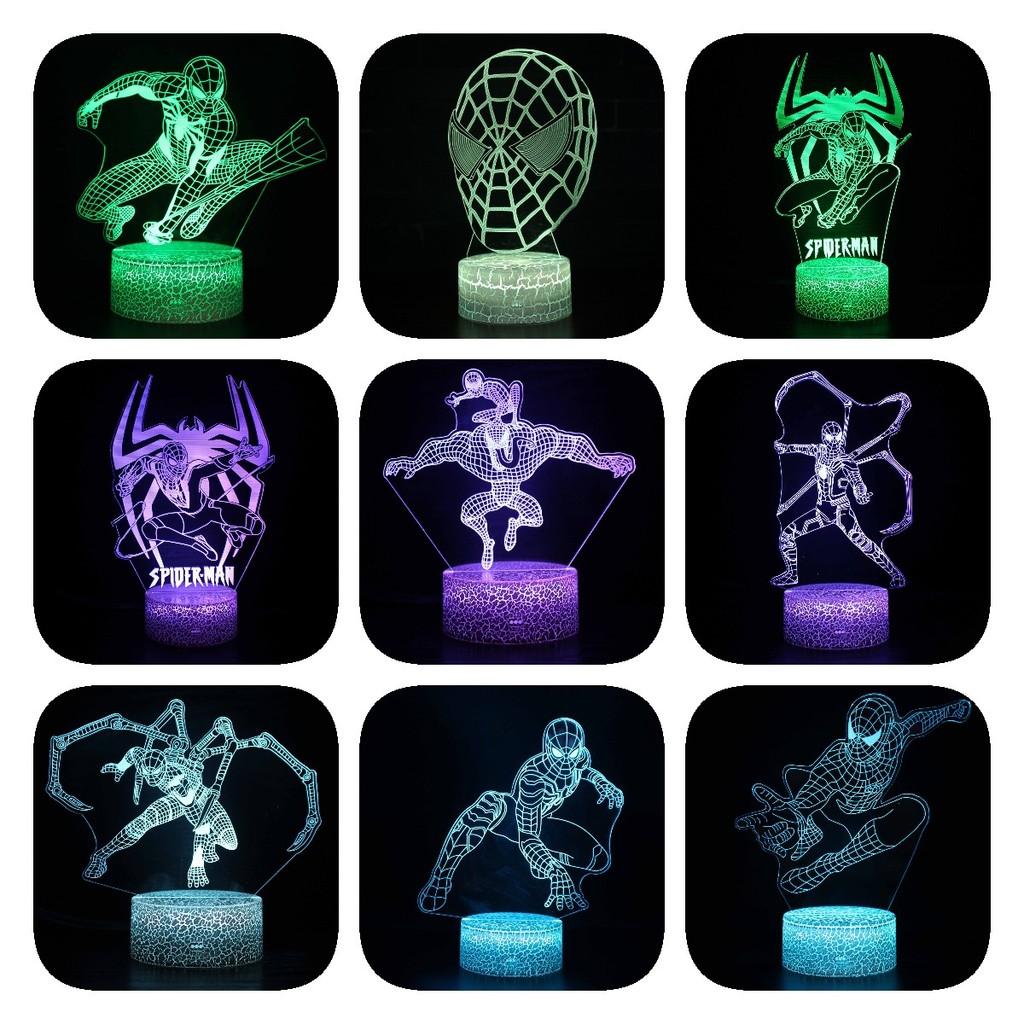 Spider-Man 3D LED Nachtlicht Moderne Haus Schlafzimmer Dekoration Mit Fernbedienung