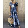 QICED Fashion Summer Spring Short Sleeve O-Neck Casual Dresses