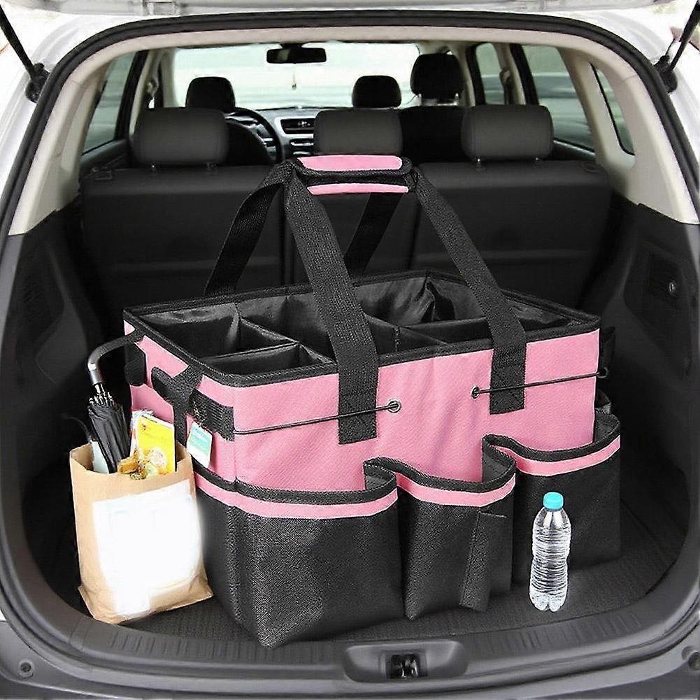 Large Multi-Compartment Cleaning Tote Bag With Removable Dividers