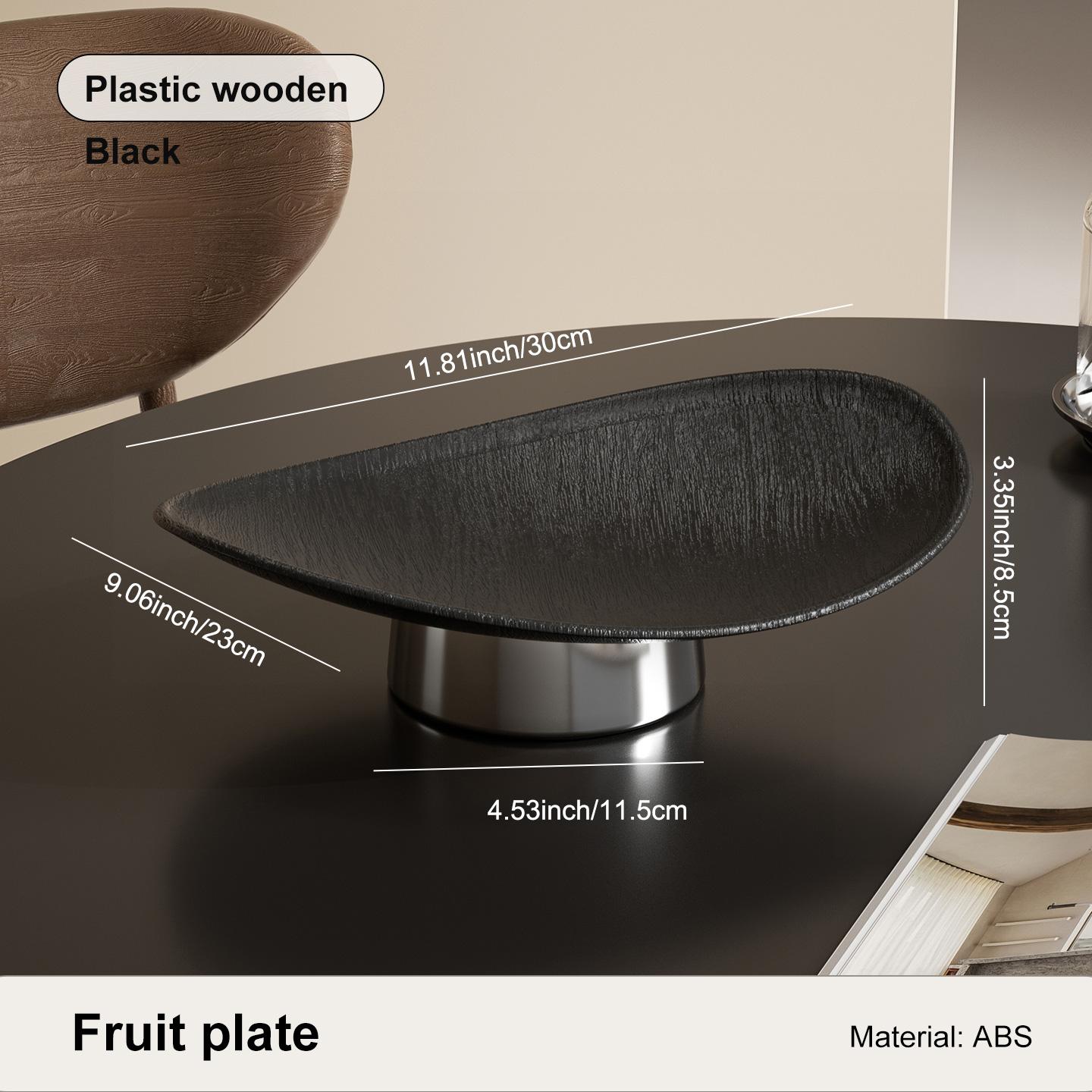 

UFORU Premium Food Grade Fruit Bowl Modern Art Decor for Tabletop Stylish Black Serving Platter Luxury Home Kitchen Centerpiece чёрный