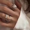 Irregular Pearl Ring - Women's Stylish Minimalist Open Design