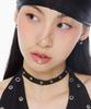 Nimbus Shine Cross Punching Lace Choker