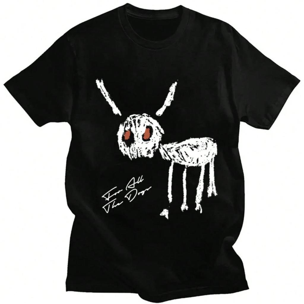 Rapper Drake Muziekalbum voor All The Dogs T-shirt Mannen Vrouwen Hip Hop Mode T-shirt Katoen Oversized Casual T-shirt Streetwear