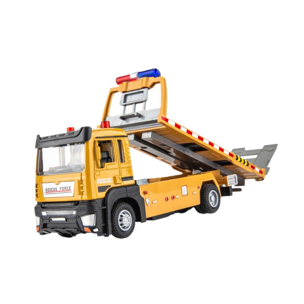 1/32 Tow Truck Toy,Construction Toys,Flatbed Trailer,Holiday Gift Alloy Model,Tow