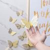 Hollow Butterfly Wall Sticker Hollow Butterfly Metallic Feel Home Decoration 3d Stereo Decorations Party Butterfly Decoration