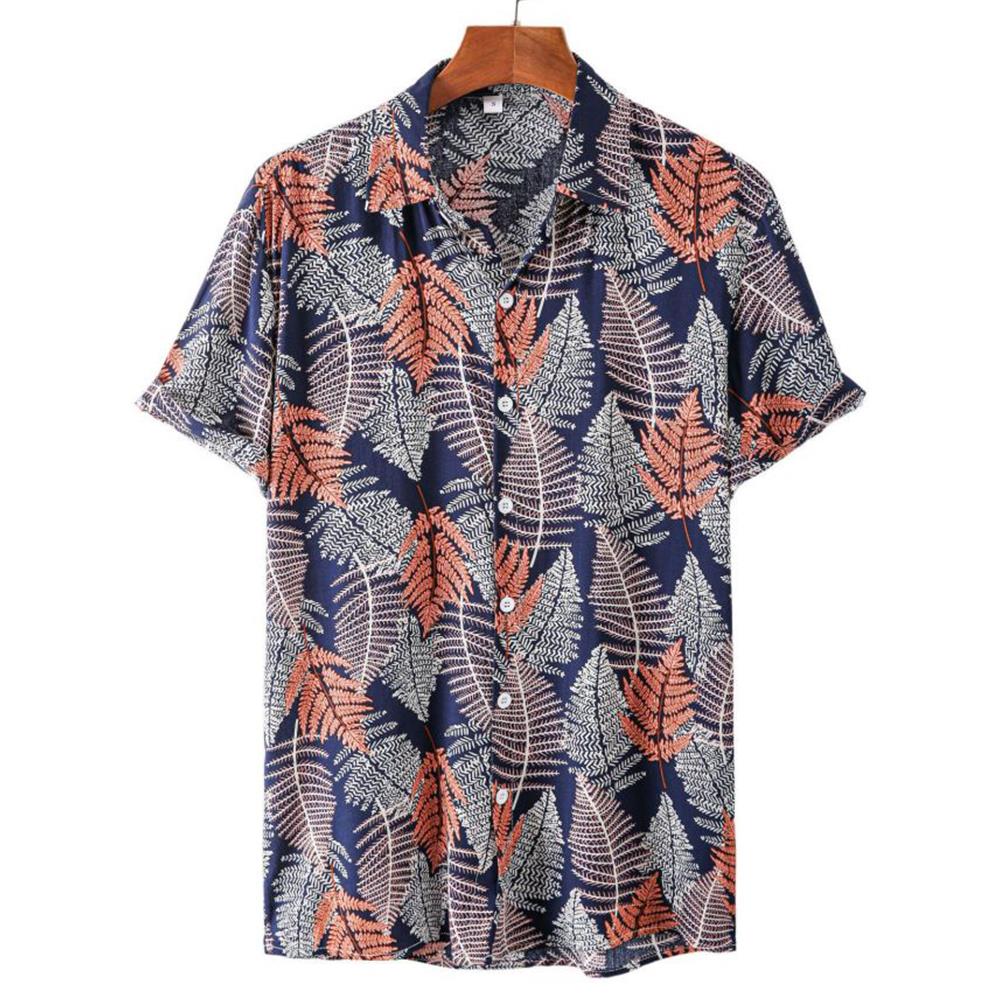 Floral Shirts Men's Summer Hawaiian Clothing Short Sleeve Tops Loose Holiday Seaside Social Lapel 3D Print Shirt 2026 Vintage