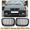 Front Kidney Grille Black Dual Slat Racing Grilles Fit For Bmw 3 Series E36 1992 1993 1994 1995 1996 51138122237 51138122238