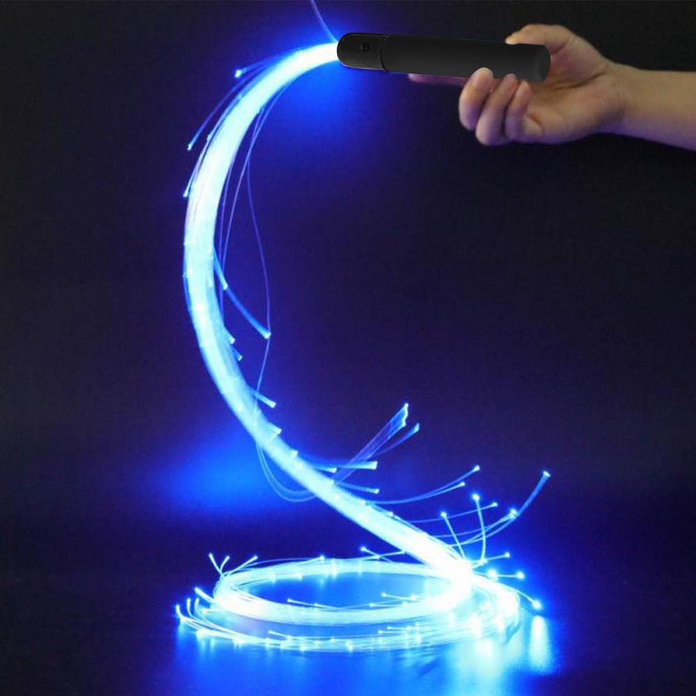 Colorful LED Fiber Optic Whip Lights, Disco Dance Shiny Whip For Party Lighting Performances