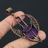 Amethyst Pendant Gemstone Jewelry, 999 Copper Wire Wrapped Bull Face Pendant, Gift For Women Handmade Pendant