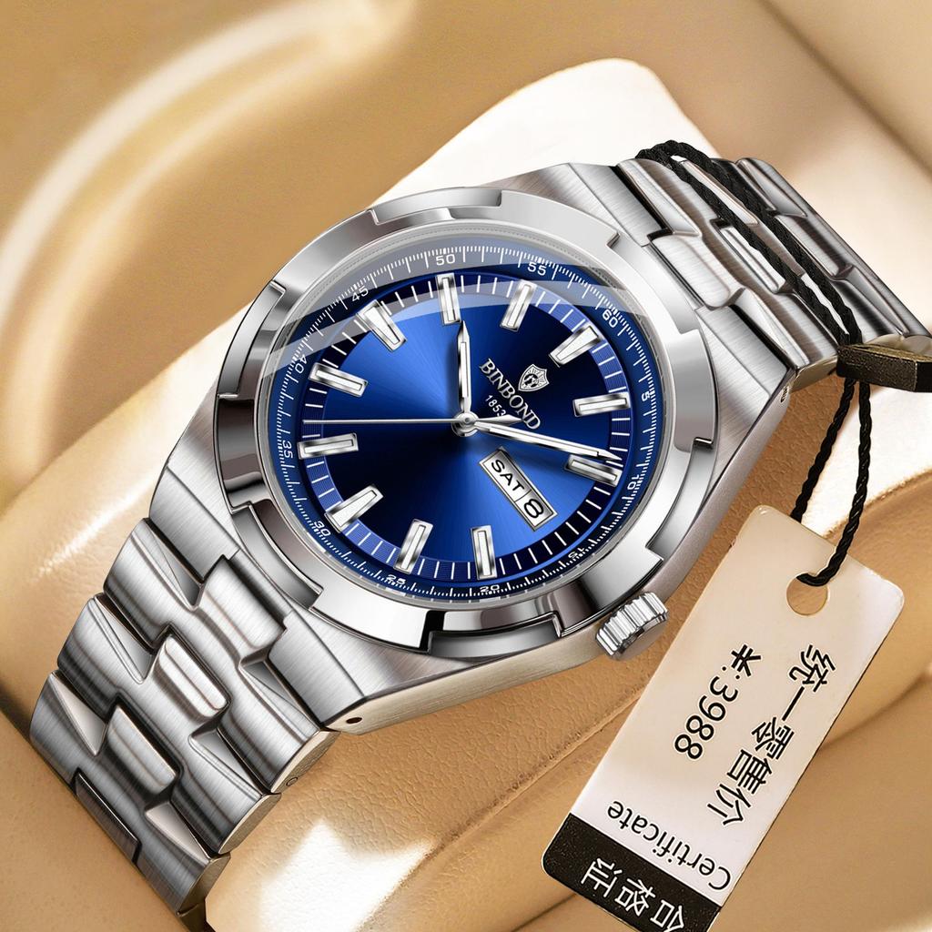 BINBOND Men's Multifunctional Luminous Waterproof Watch