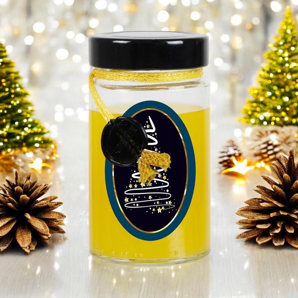 20X ARIA Glass Jars 245ml HAND DECORATED for Christmas GIFT SYRUP Honey